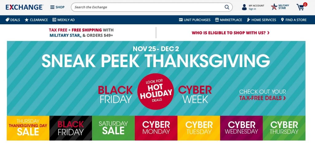 AAFES ShopMyExchange Black Friday Deals